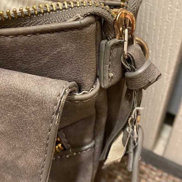 Francesca’s Gray Faux Suede Crossbody Bag - Picture 10 of 16